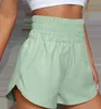 Speed Up High-Rise Lined Short Waist Sports Shorts Women's Set Quick Drying Loose Running Clothes Back Zipper Pocket Fitness Yoga