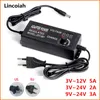 Power Adapter Supply 3V 4.5V 5V 6V 7V 7.5V 8V 9V 9.5V 10V 11V 12V 13.5V 14V 15V 16V 17V 18V 19V 20V 21V 23V 24V 1A 2A 3A 5A