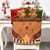 Capas de cadeira 1 pc boneca de Natal dos desenhos animados capa criativa assento de cozinha para decoração de festival de festa em casa