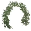 Decorative Flowers 150cm Christmas Pine Cypress Garland Artificial Greenery Decoration Indoor Vine Outdoor Wreath Rattan Decor Holid E7u8