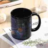 Mugs Reactive Heat-sensitive Mug Porcelain Coffee Space Color Changing Cup Drinking Child Ceramic