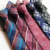 Bow Ties Red Blue Grey Classic Slits Men Business Formal Wedding 8cm Stripe Plaid Checks Neck Tie Fashion Shirt Dress Accessories