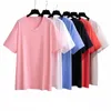 175kg 7XL Plus Size Women's Bust 170 Summer Loose Solid Short-Sleeved V-Neck T-Shirt 2XL 3XL 4XL 5XL 6XL 7XL 6Colors g2Cf#