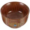 Bols Practical Wood Bowl Tibet Style Conteneur en bois mélange de salade naturelle vintage