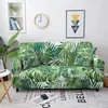 Housses de chaise élastiques à fleurs et feuilles vertes, housse de canapé pour salon, combinaison d'angle, Protection en forme de L, 1/2/3/4 sièges