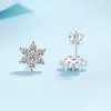 Stud Earrings Moissanite Snowflake White Gold Earring For Women 925 Sterling Silver Diamond Gift Jewerly