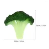 Fleurs décoratives 8 PCS Décoration de cuisine pour enfants Simulate Vegetable Broccoli Slice Decorations Artificial Plastic Pvc Fake Plant