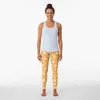 Pantalon actif Midcentury Butterfly Gold Papillons et fleurs Jaune Blanc vintage Plats Leggings Sporty Woman Gym Womens