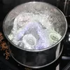 Pailles à boire 6 pièces Cretive paille réutilisable clic ouvert Silicone de qualité alimentaire Snap Durable doux pour fête cuisine voyage