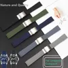 21mm zachte rubberen siliconen horlogeband zwart blauw grijs groen vouwgesp horlogeband geschikt voor Conquest Watchband279A