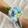 Poignet de mariage Fr Corsage pour hommes femmes Rose Fr mariage demoiselle d'honneur Bracelet fête bal poignet artificiel Frs Corsages Z61D #