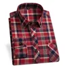 Hiver hommes Plaid chemises décontractées coton chaud flanelle à manches longues poche avant mode vêtements homme d'affaires quotidien Easycare 240329