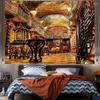Gobelin gobelin retro magiczny regał tajemniczy biblioteka wisząca sztuka rzut sypialnia mural