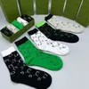 Дизайнерские носки Женские мужские носки Пять пар длинных носков стильные спортивные спортивные носки с принтом G Family с вышивкой из чистого хлопка дышащие Socken Classic Style Nice