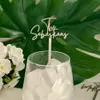 Personalized Stainless Steel Guest Name Party Drink Stirrers Custom Cocktail Bar Accessories Wedding Table Centerpiece 240326