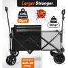 Camp Furniture Collapsible Folding Wagon Cart Heavy Duty foldble med 440 kg belastning och 200L kapacitet Handcart Camping Trolley Shopping vagnar YQ240330