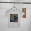 Populaire baby t-shirt kinderen designer kleding kind t-shirt maat 100-150 cm alfabet patroon meisjes jongens korte mouw T-stukken 24mar