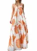 Plus Größe 5XL VONDA Sommer Party Maxi DR Frauen Sleevel LG Sundr Bohemian Gedruckt Casual Lose Rüschen Strand Vestidos s5rx #