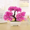 Flores decorativas grinaldas plantas artificiais bonsai pequeno vaso de árvore planta falsa ornamentos em vasos para decoração de mesa de sala de casa El Garde Dhwhe