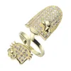Eulonvan Luxury 925 Sterling Silver Wedding Nails anillos Accesorios de joyería para mujeres Charms White Cubic Zirconia S37573758 240322