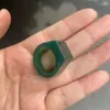 Cluster Rings Natural Real Green Jade Ring Handmade Sculpture Spanner Simple Men Party Wedding Jewelry For Man Gift