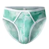 Underpants 1 pc masculino impresso ultra fino macio u-convexo bolsa briefs sexy malha baixa cintura roupa interior lingerie homem calcinha