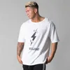 T-shirty męskie 3xl Wygodne duże duże męskie T-shirt moda Moda 3xl T-shirt Summer Gym z krótkim rękawem Bawełny T-shirt J240330