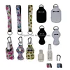 Keychains Lanyards 1 setis2pcs Neoprene Hand Sanitizer Bottle Holder Keychain Wristlet Matchning Leverans 30 ml Bottl Chapstick Drop DHMBC