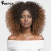 Peruki krótkie włosy afro perwersyjna peruka dla czarnych kobiet cosplay blondynka syntetyczne naturalne czerwone peruki Afrykańskie ombre Blueless African Ladies