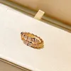Ring 18K Jewlry exquise anillo pierre anneaux sans pierre en argent juif taille 6 à 9 anneaux squelette anneau de serpent
