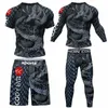 completo sportivo da camicia e pantaloni da uomo, costume da 4 pezzi, Jiu Jitsu, Grappling, Bjj, Gi Boxing, R Guard L1ey#