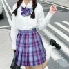 outfit Korean Waist School Full for Schoolgirl Cosplay Girl Lg Seifuku Set Uniform Sleeve High Pleated Sexy Japanese u089#