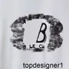 Ontwerper Hoogwaardig trendy merk B-familie los en comfortabel puur katoenen T-shirt met korte mouwen voor koppels Koreaanse versie van trendy merklettertop PWBW