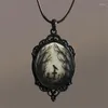 Dekorativa figurer Gotiska vintage Bat Crow Choker Pendant Halsband Halloween Witch Jewelry Gift for Women Girl Fashion Accessories