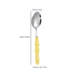 Forks 1/2PCS Stainless Steel Spoon Anti-rust Easy To Clean Tableware Dessert Pearl Handle Smooth Touch