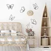 Decoratieve beeldjes 6PCS Metaal Vlinder Muurhangend Decor Decoraties Decals Kunst Voor Binnen Buiten Bruiloft Verjaardagsfeest 6 Stijlen Gemakkelijk