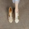 Dress Shoes Phoentin T-Strap Women's Roman Sandals Hollow Out Gladiator Ladies Kitten Heels 2024 Trend FT3326