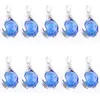 Pendant Necklaces Natural Lapis Lazuli Stone Pendants 16mm Round Ball Hands Palm Dangle Reiki Chakra Healing Jewelry Wholesale 10Pcs TN3146