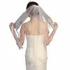 Vendita calda corto velo da sposa applicato velo da sposa economico uno strato velo da sposa accessori da sposa Velo De Novia n5Da #