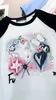 Designer t-shirt vrouwen luxe dameskleding t-shirt vrouw casual tops zomer nieuwe cartoon print mode slanke tee