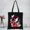 Jag älskar Ellie Williams tryck Canvas Tote Black Bags Harajuku Casual Female Girl Tote Eco Shopper Shoulder Bags 02m5#