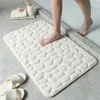 Bath Mats Cobblestone Embossed Bathroom Mat Non-slip Carpets Wash Basin Bathtub Side Floor Rug Shower Room Doormat Memory Foam Pad