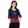 Costume chinois Style chinois Vêtements pour femmes Vêtements en lin pour femmes Printemps Été Nouveau Hanfu Tang Costume Femme Tendance Vintage Top I5zJ #