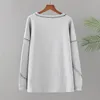 Plus Size Roupas Femininas Moletons Outono Solto Hoodies Casual Linha Brilhante Decorati Feminino Tops 6657 s7sD #