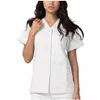 Stretch Scrub Tops Women Workwear Scrubs Uniform Short Sleeve Girl Outfit Beauty Sal Working Clothes Healthcare Tunic A50 B7CS#