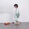 衣類セット韓国の夏の子供の男の子2PCS服セット絶妙な半袖グラデーショントップス文字プリントストレートパンツキッド衣装