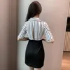 Beauttian Spa Uniform Women's Sexy Overalls Nail Technician Bathtub Masseur Striped Slim Dr Hotel FRT Desk Clerk Outfit R0GX#