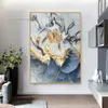 Modern Big Flower Art Interior Oil Painting Abstract Art Decor Canvas Painting For Living Room Bedroom Restaurant Entrance Mural Sofa Background Mural Handmade Art