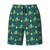 Men's Shorts Man Gym Radishes Print Classic Swimming Trunks Red And White Breathable Running Plus Size Board Short Pants