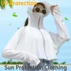 Racing Jackets Women Sun-Protective Outdoor Sports Coats Sunscreen Hat Ice Silk Sun Protection Clothing Anti UV Windbreaker With Pockets